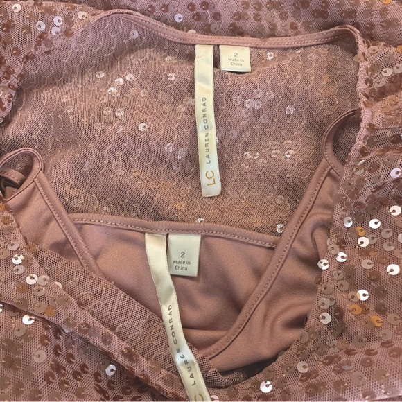 LAUREN CONRAD BLUSH PINK SEQUIN SHEATH MINI DRESS - Picture 7 of 15